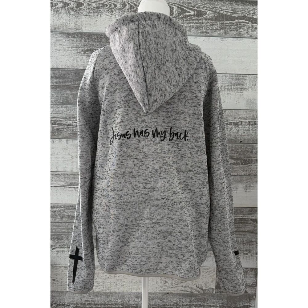 Unisex Hoodie- For God so Loved the World- Faith Sweatshirt Size L/XL - Picture 3 of 11